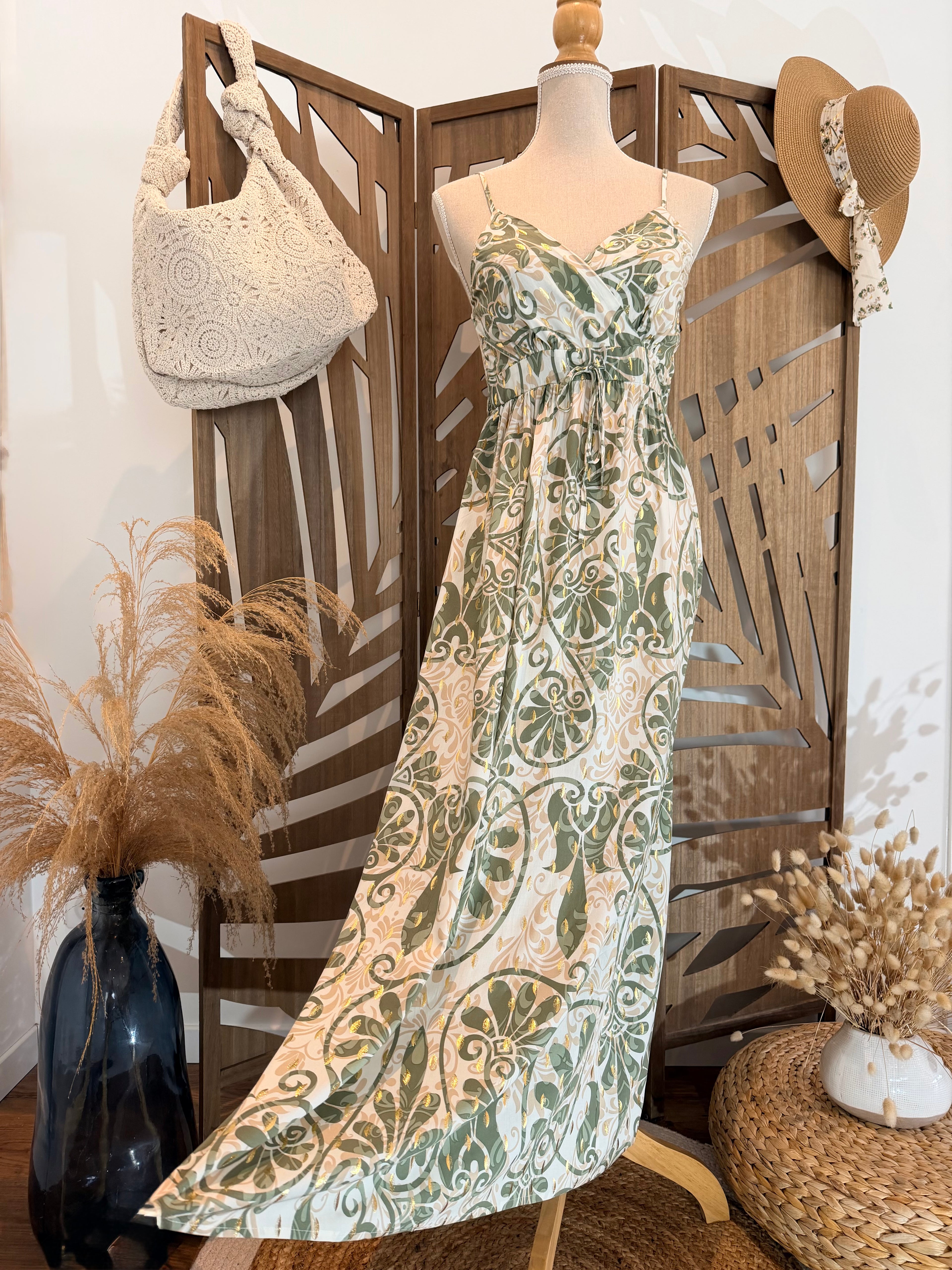 Robe longue arabesque