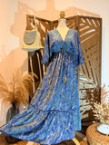 Robe longue bleue