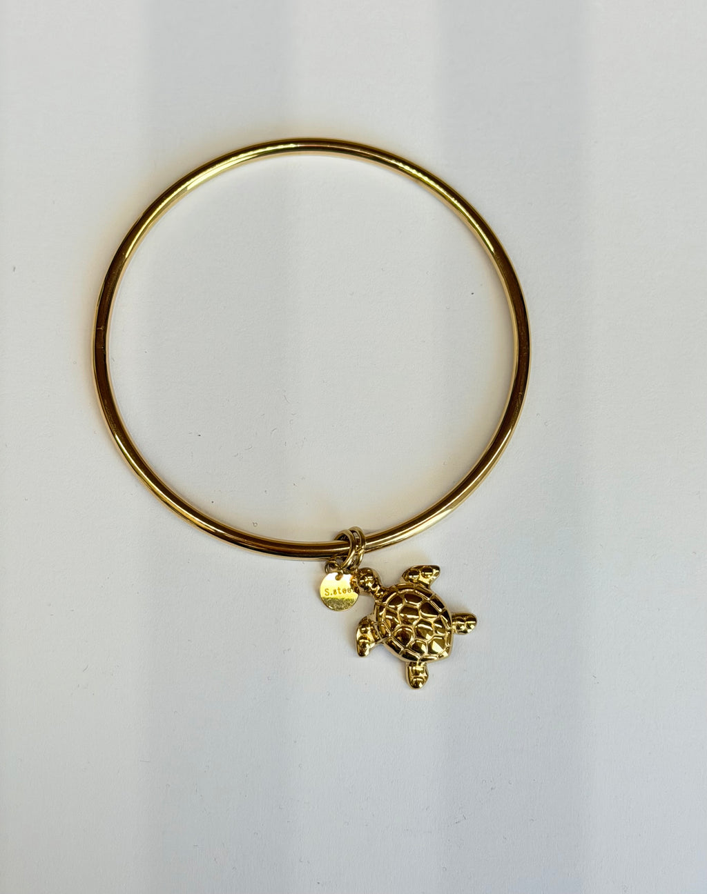 Bracelet Jonc Tortue Doré en Acier Inoxydable