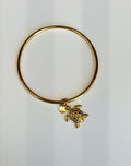Bracelet Jonc Tortue Doré en Acier Inoxydable
