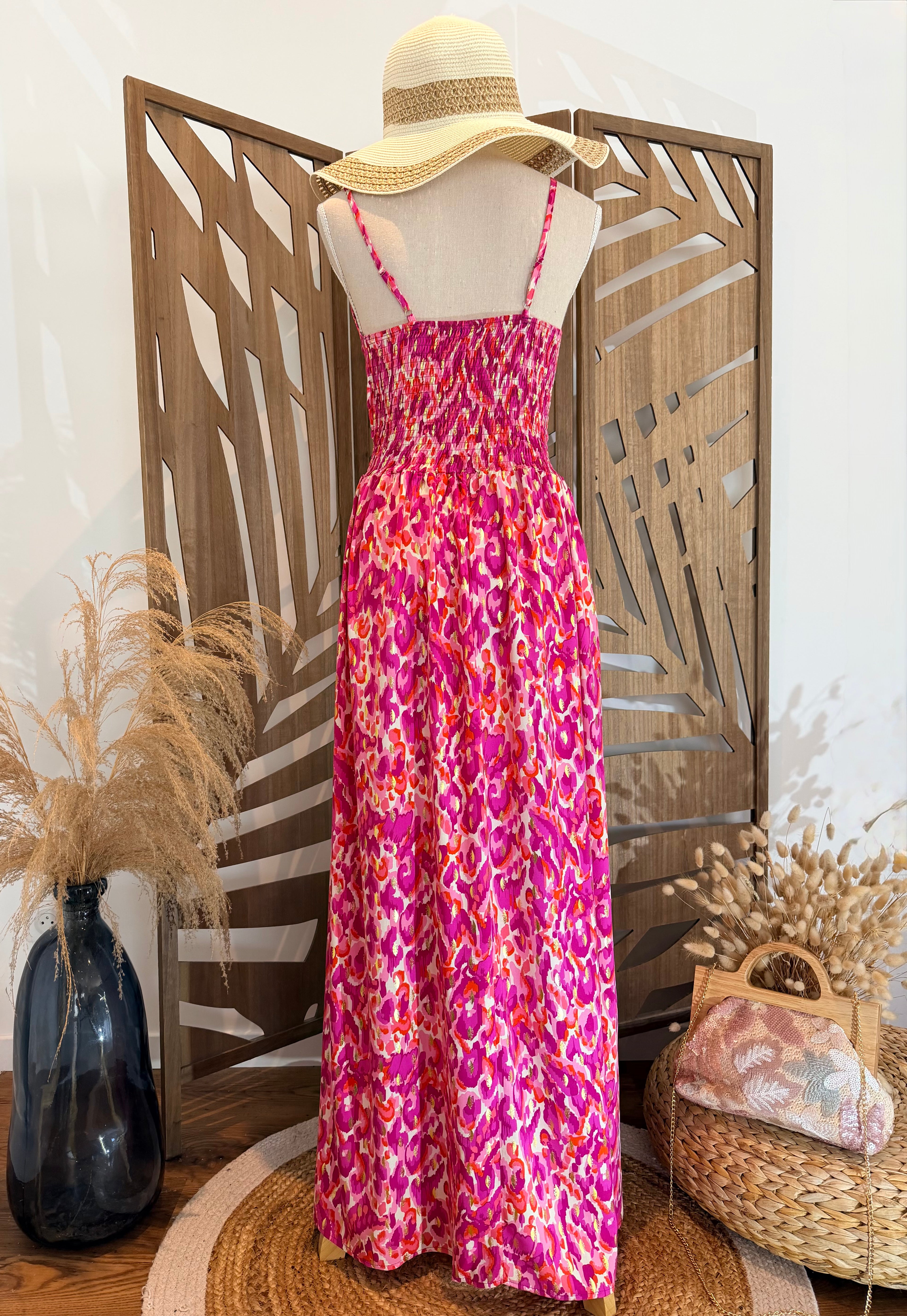 Robe longue Fuchsia-Miss Sara