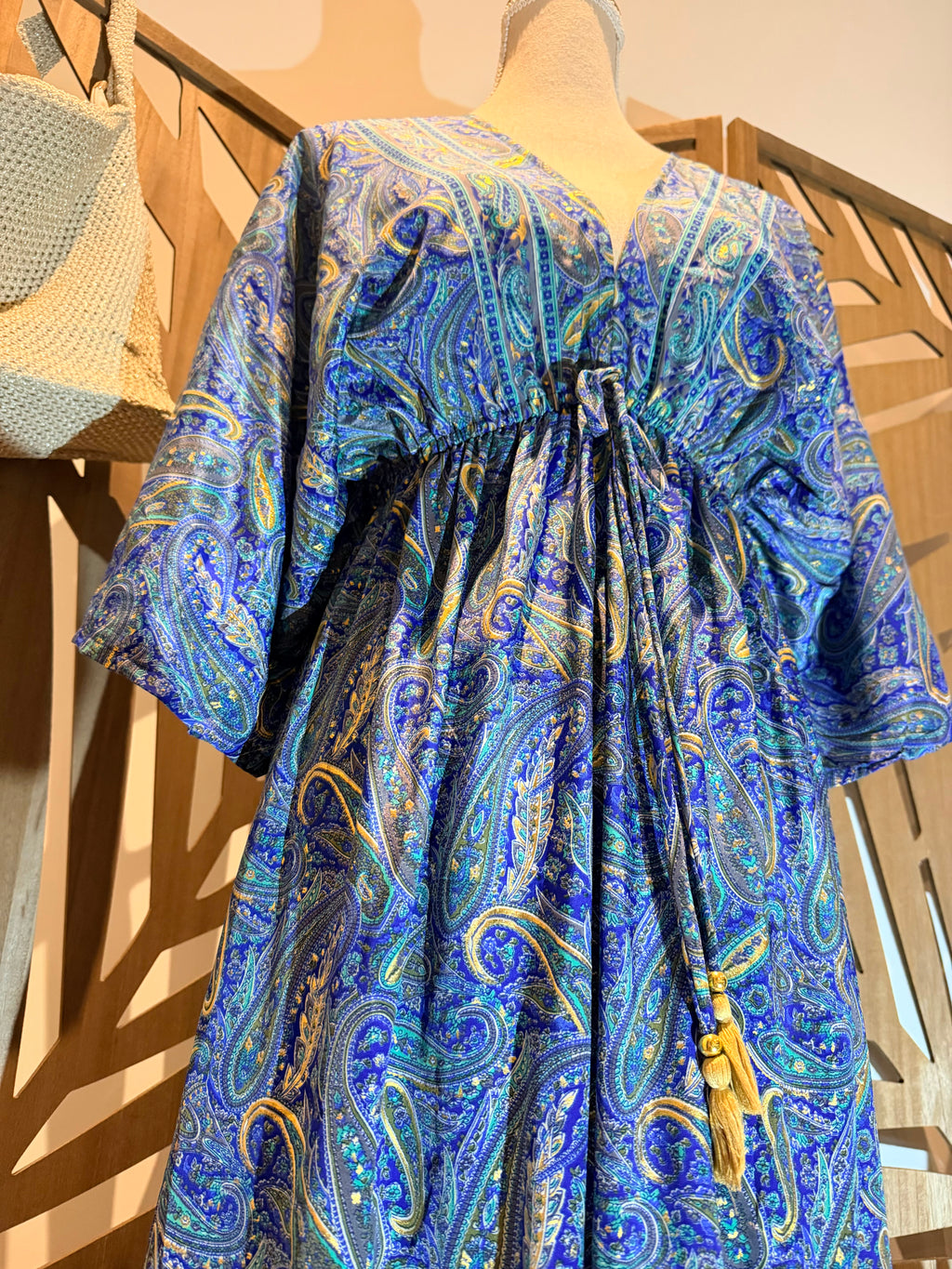 Robe longue bleue