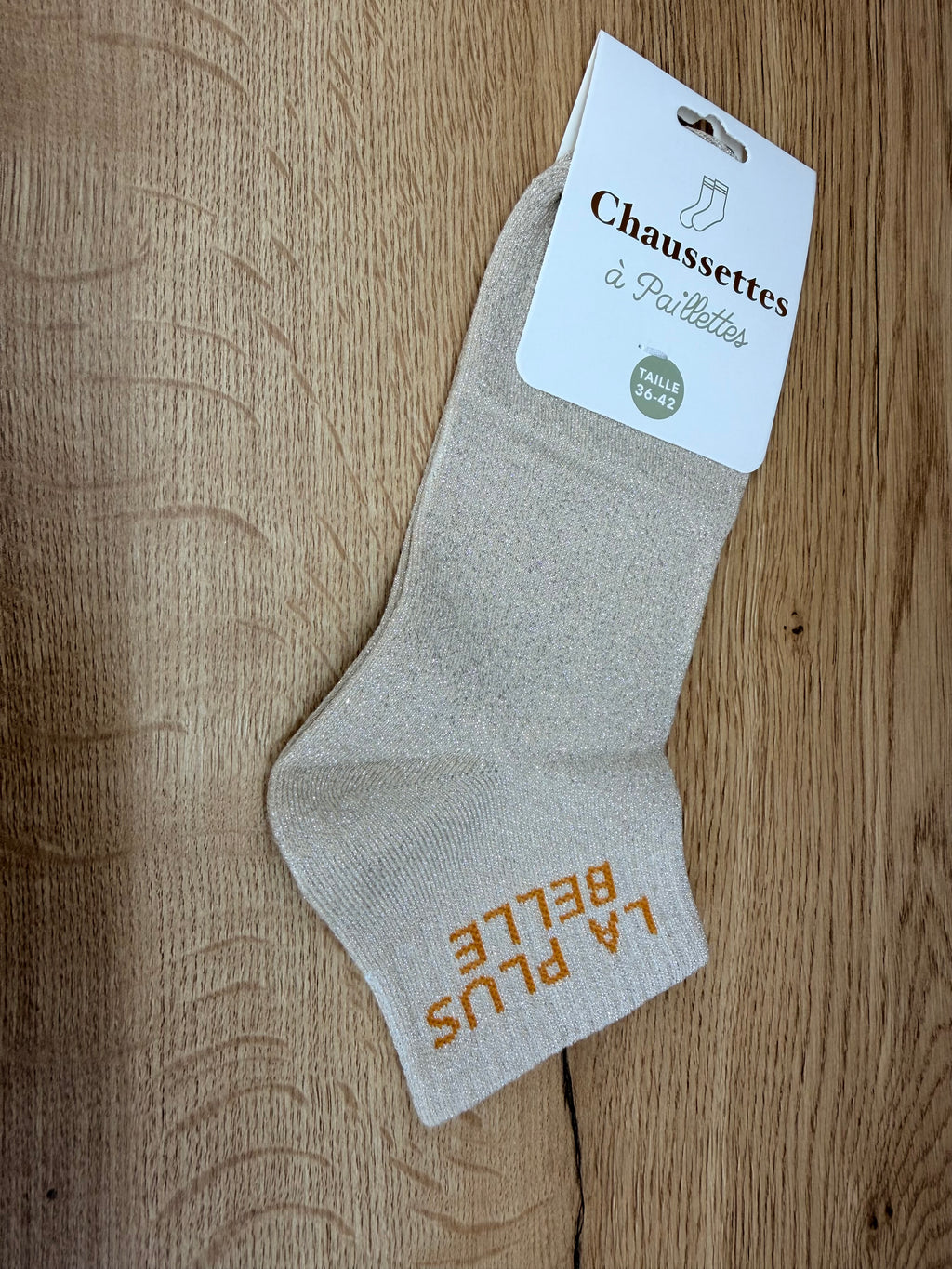 Chaussettes à paillettes « La Plus Belle » – Taille 36-42