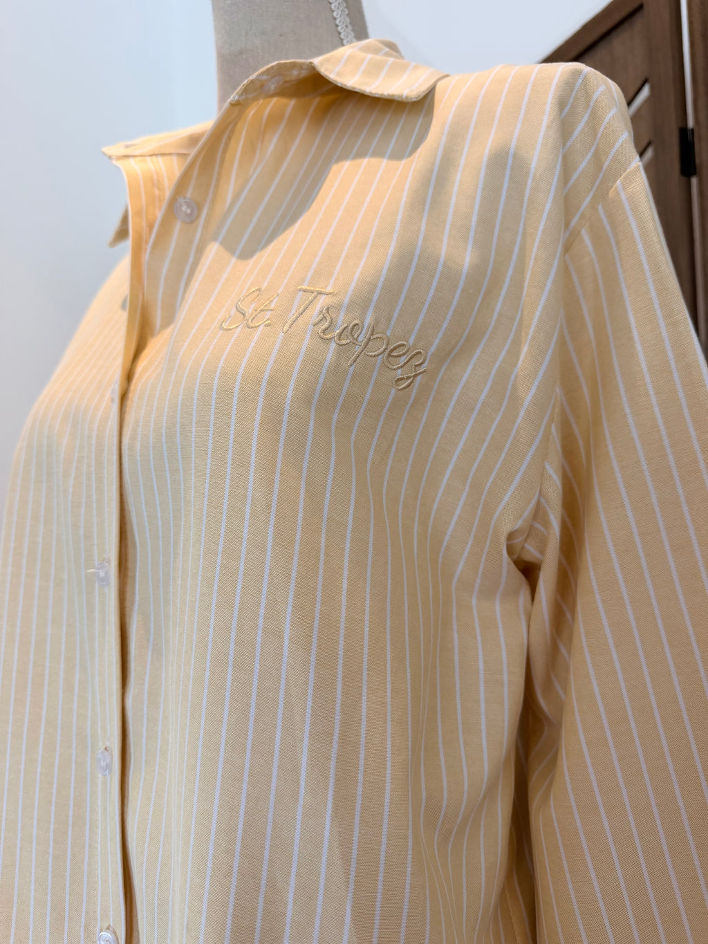 Chemise Saint-Tropez à rayures Jaune – Meylie