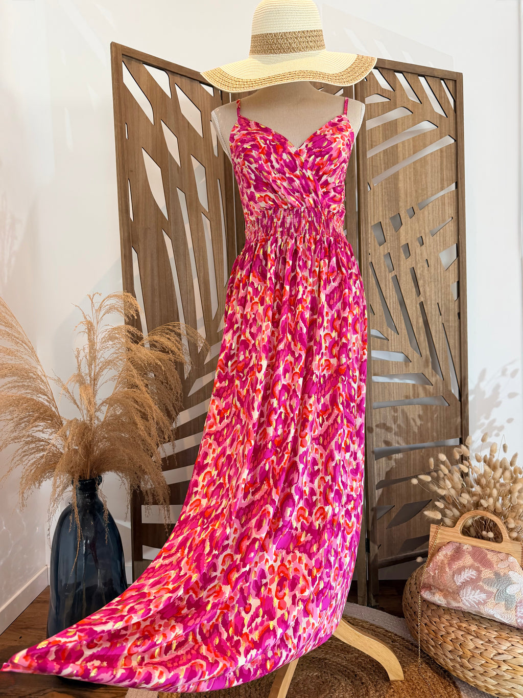 Robe longue Fuchsia-Miss Sara