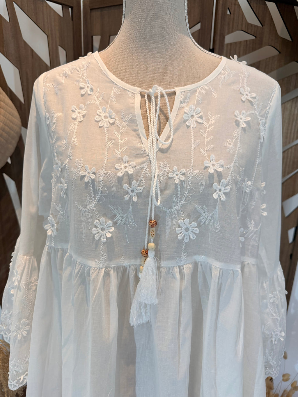 Blouse / Chemise bohème brodée- Miss Sara