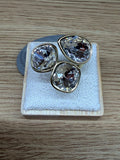Bague Ouverte Acier Inoxydable Doré et Cristaux Scintillants