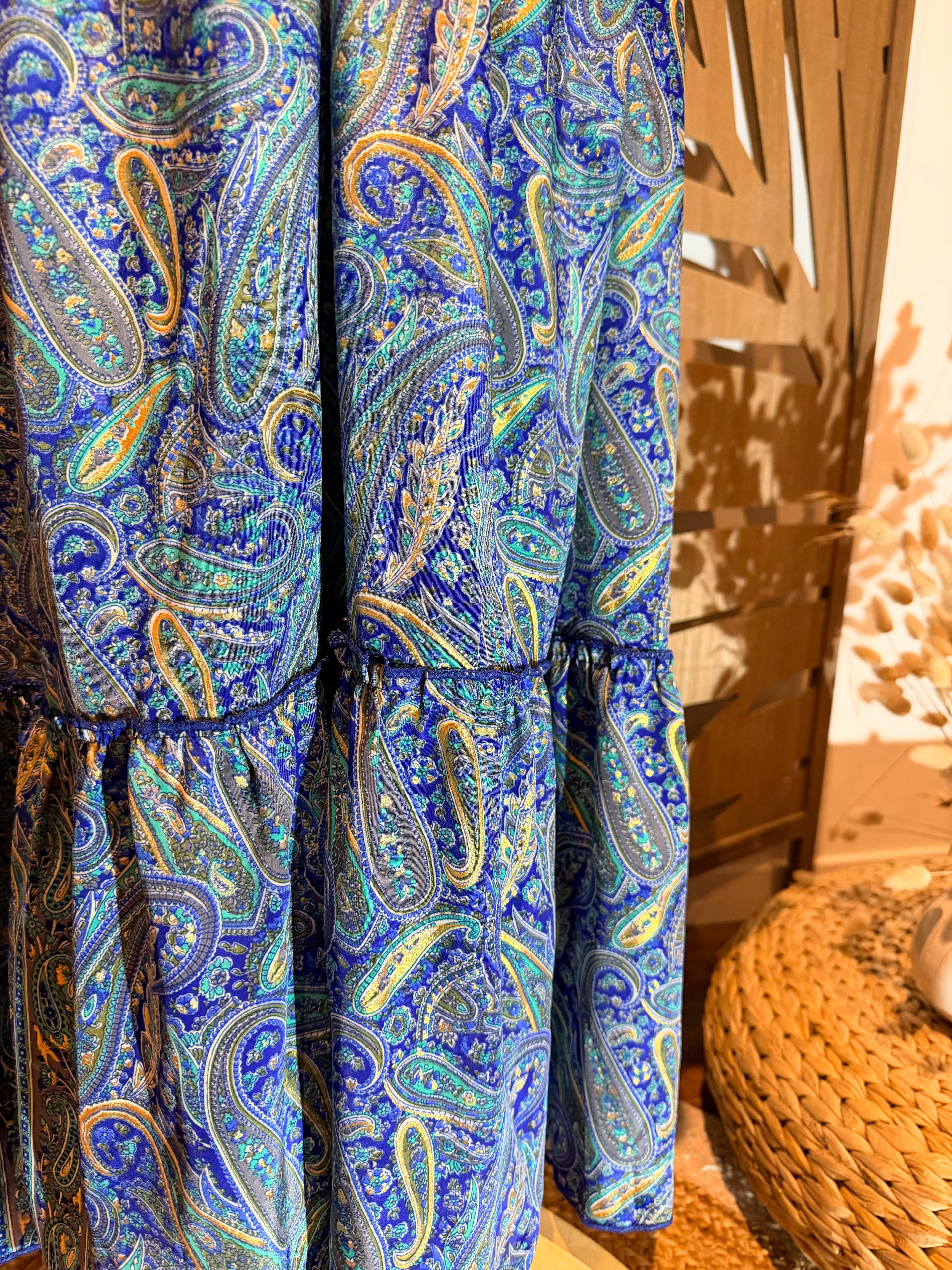 Robe longue bleue