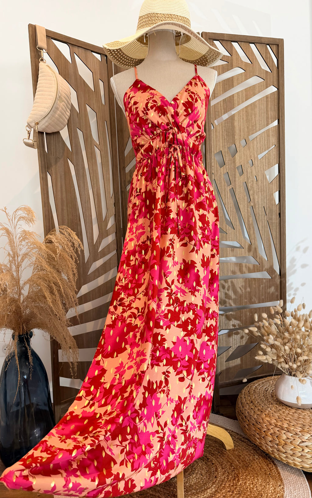Robe longue fleurie-Miss Sara