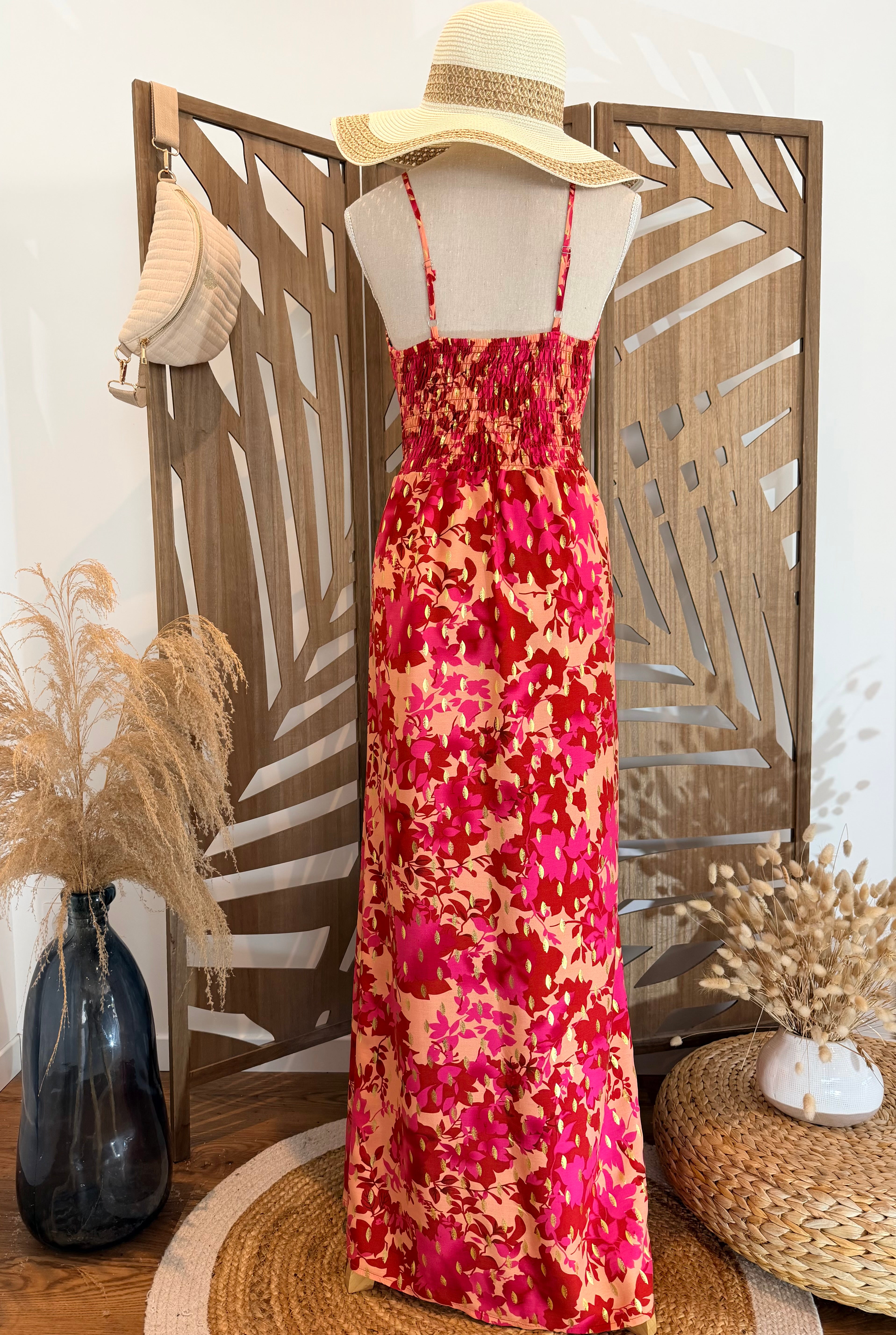 Robe longue fleurie-Miss Sara