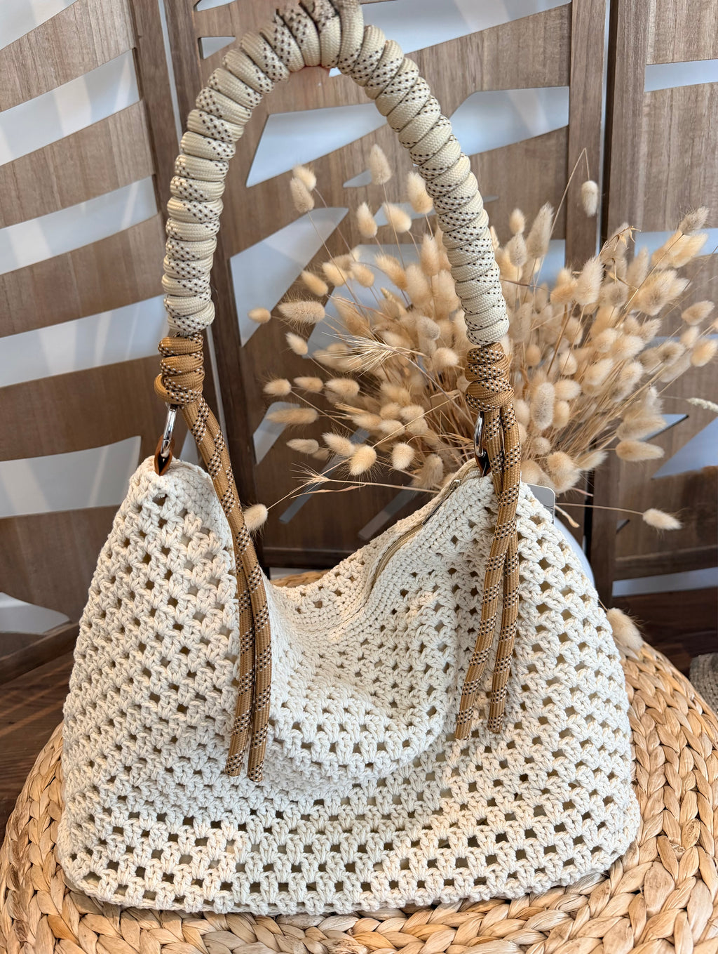 Sac à main en crochet style bohème