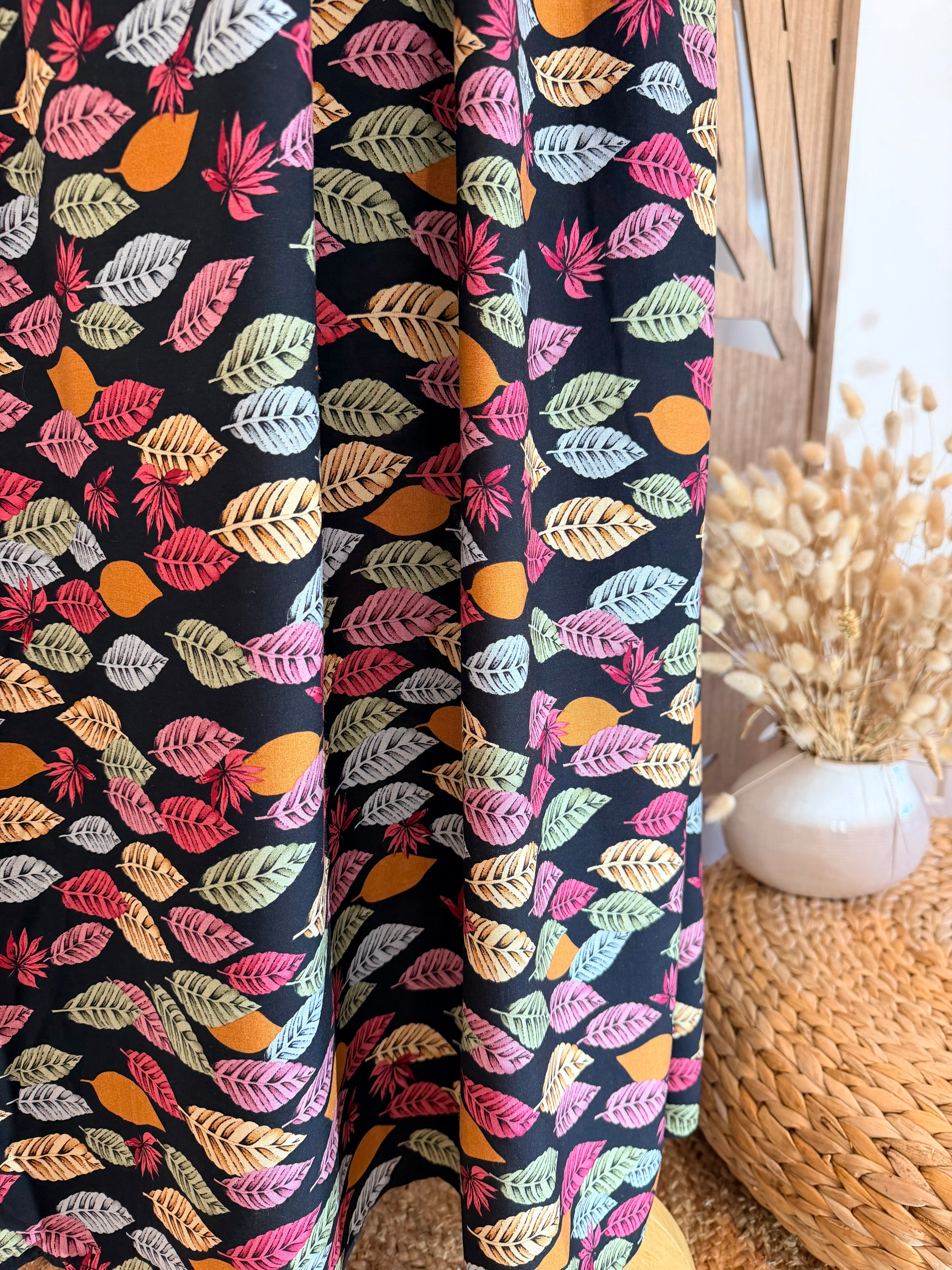Robe longue bohème à imprimé feuilles – Giracoo