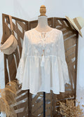 Blouse / Chemise bohème brodée- Miss Sara