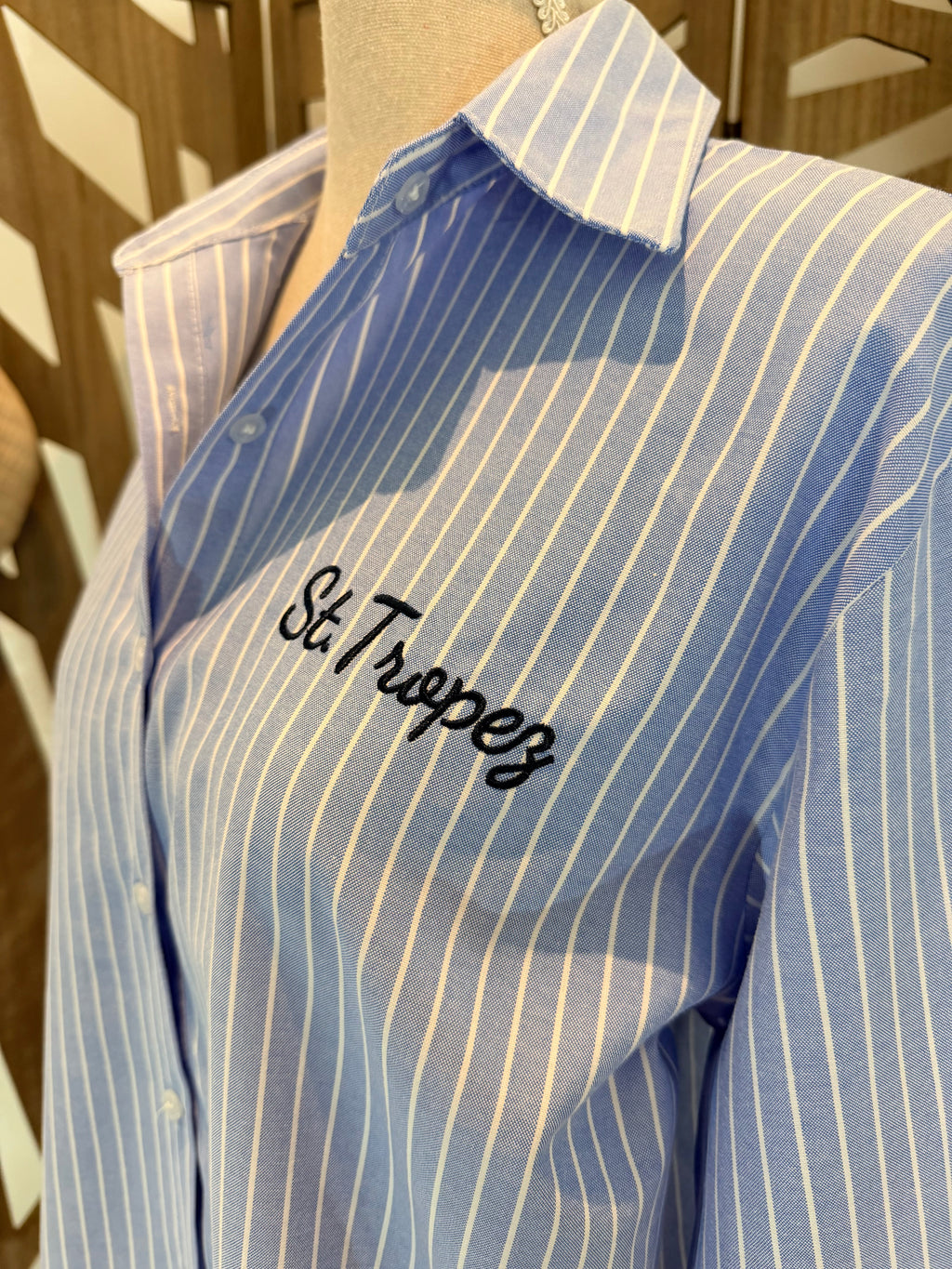 Chemise Saint-Tropez à rayures Bleue – Meylie