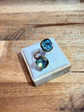 Bague Ajustable Dorée – Pierre Bleue
